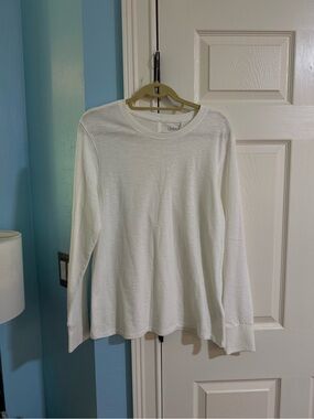 Quince Organic cotton White Long Sleeve Crewneck Tee